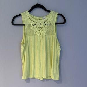Lucky Brand Cotton and Modal Lace Front Tank
